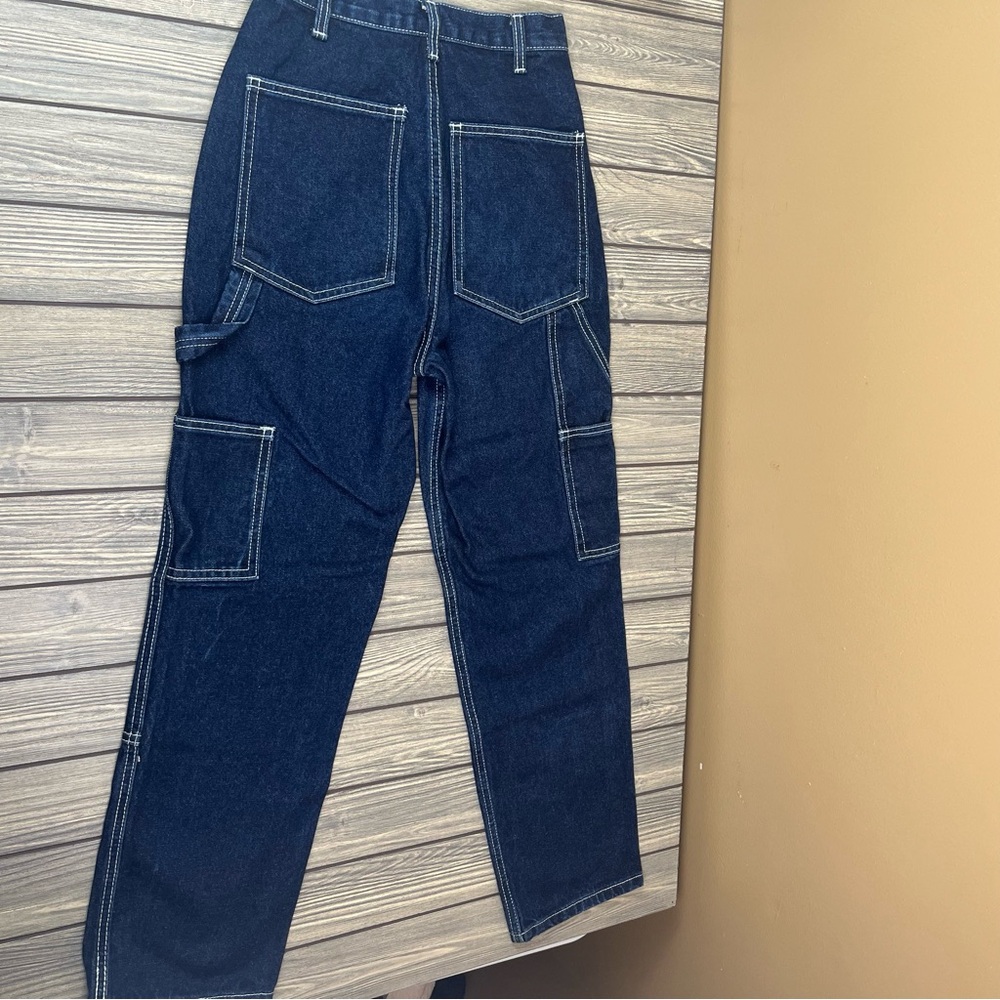 John Galt Denim Cargo Pants Jeans Size Small Carpenter - Picture 8 of 14
